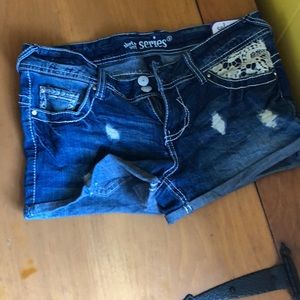 Denim shorts